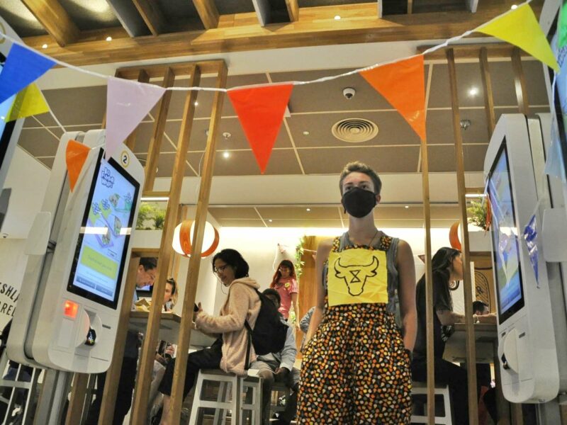 Animal Rebellion Stages Overnight McDonald’s Occupation Amid Call For Plant-Based Food System