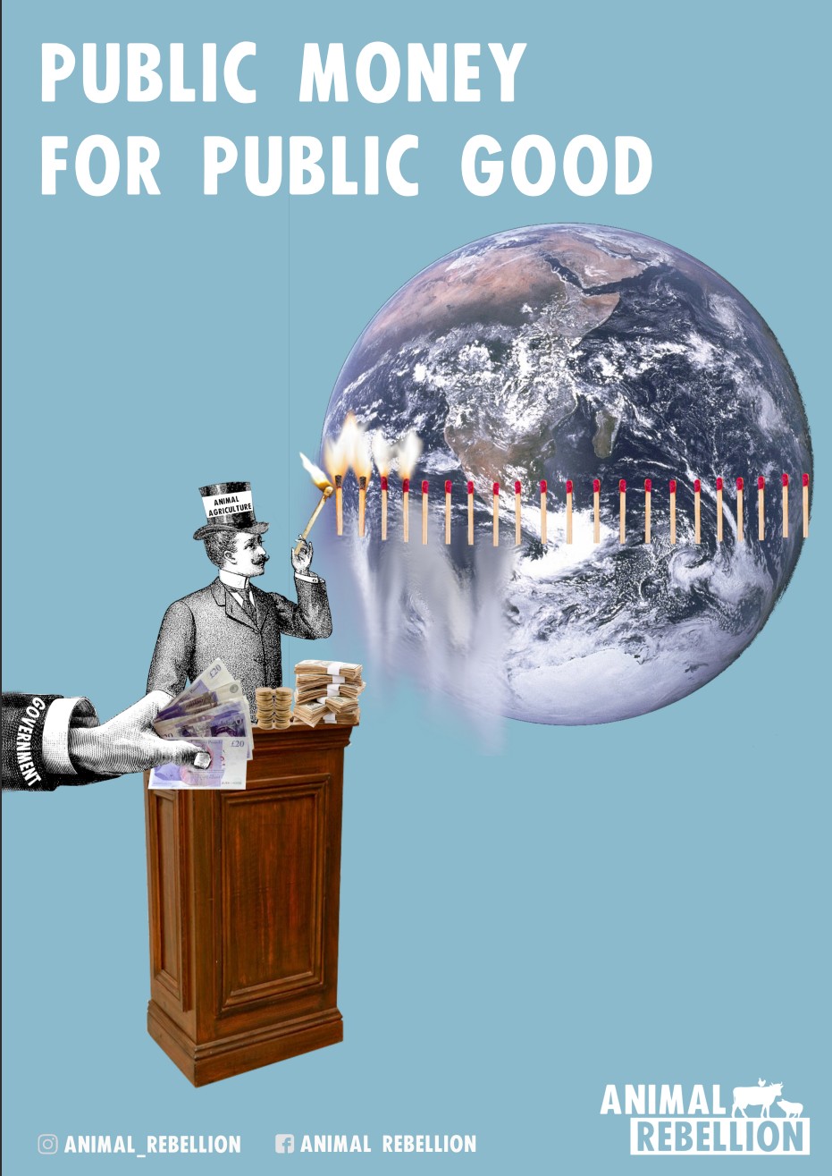 Public money for public good. Animal agriculture is setting the planet on fire.